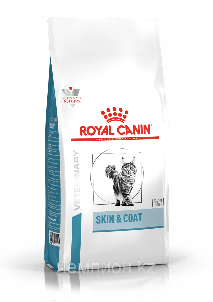 Royal Canin Skin & Coat, для кастрированных котов до 7 лет с повышенной чувствительностью кожи, уп.400гр