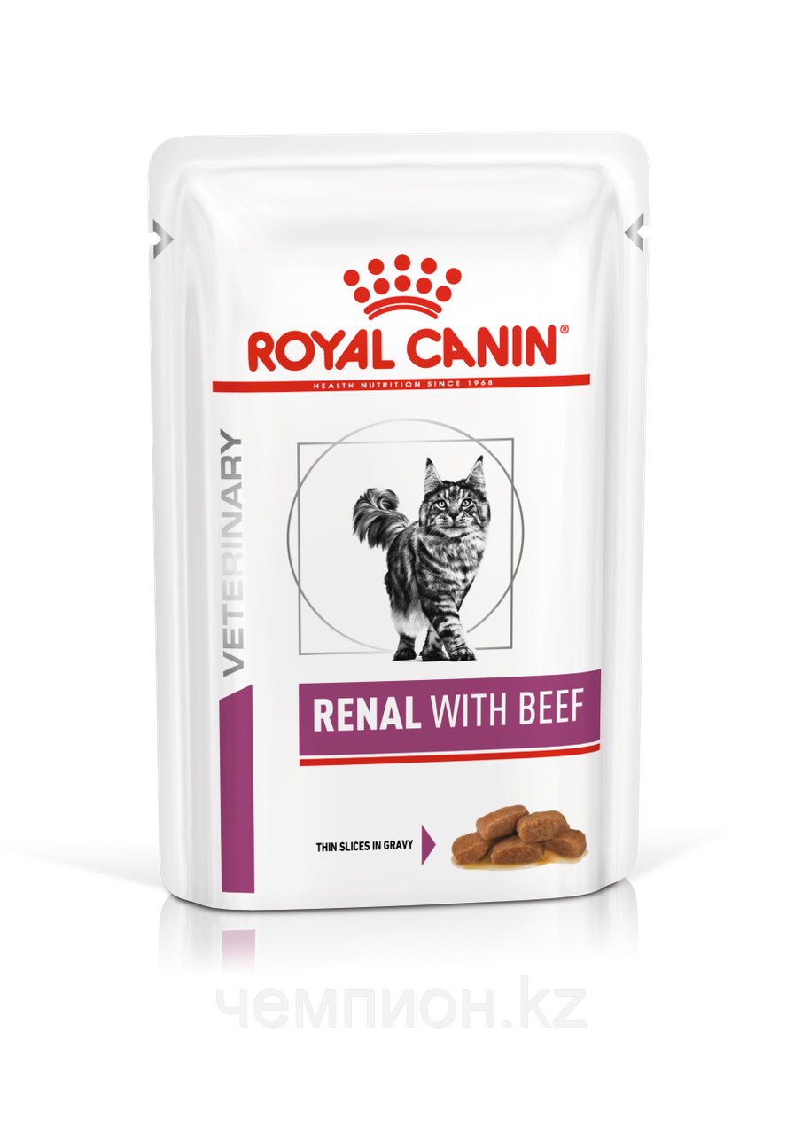 Royal Canin Renal Beef лечебные консервы с говядиной для кошек с почечной недостаточностью, уп. 12*85 гр