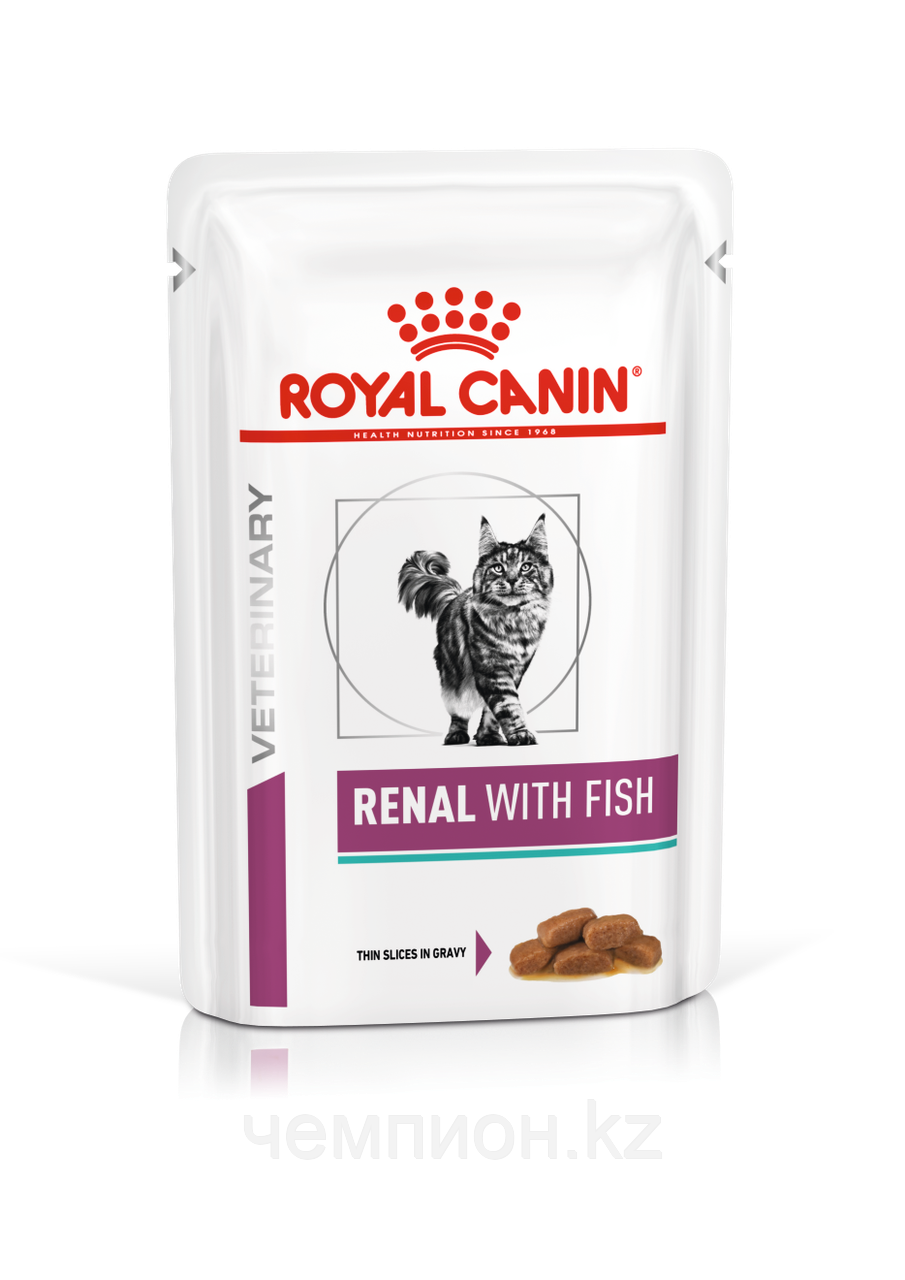 Royal Canin Renal Fish Feline лечебные консервы с рыбой для кошек с почечной недостаточностью,уп.12*85г
