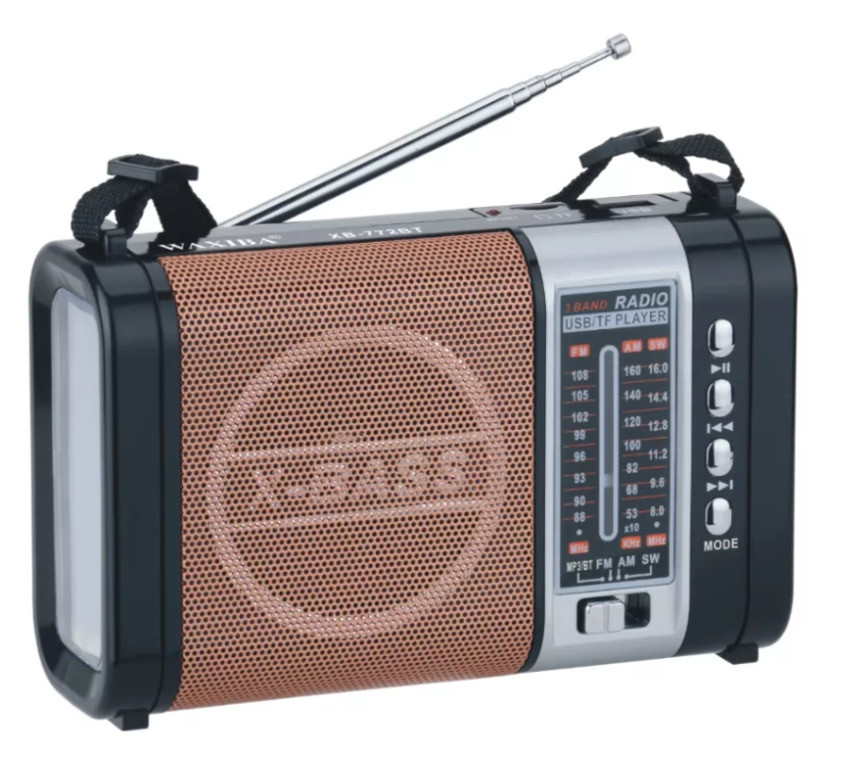 Портативный радиоприемник WAXIBA XB-772BT с Bluetooth, microSD, USB, FM/AM/SW и фонариком - фото 5 - id-p99084529