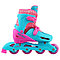 ONLITOP Роликовые коньки раздвижные, размер 34-37, колёса PVC 64 мм, пластиковая рама(розово-голубые), 4605214, фото 5