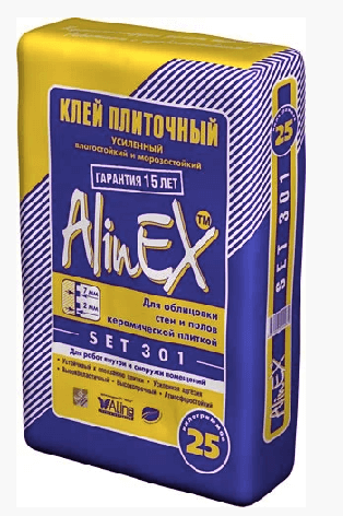 Плиточный клей СЭТ SET 307 (Alinex) 25кг.клей для пенопласта, фото 2