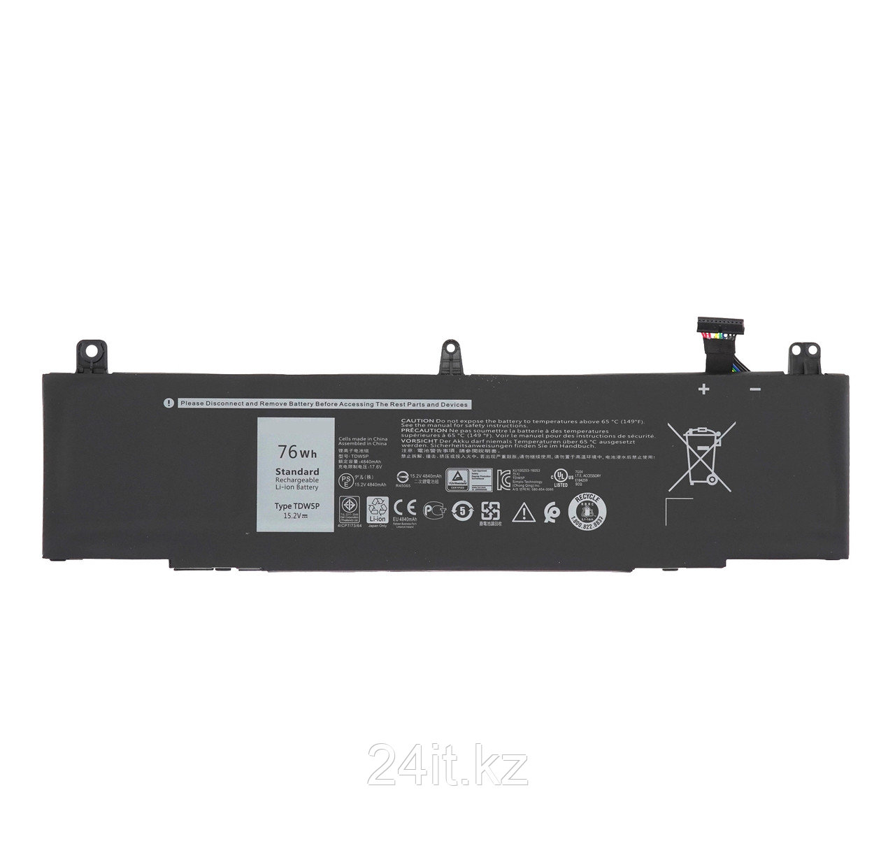 Аккумулятор TDW5P для ноутбука Dell 15.2V 76Wh / 5000mAh