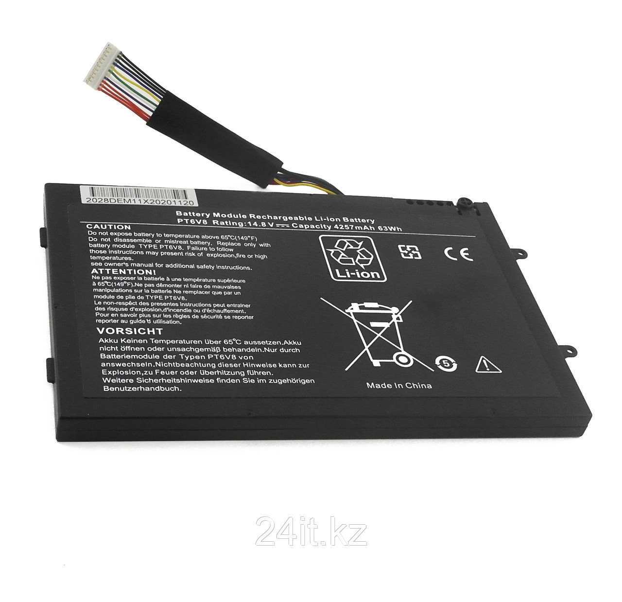 Аккумулятор PT6V8 для ноутбука Dell Alienware M11X, M14X, 14.8V/4250mAh черный