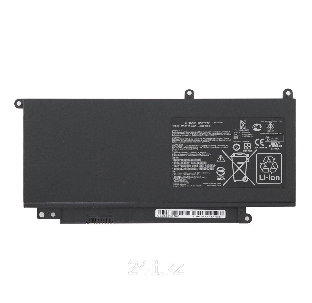 Аккумулятор C32-N750 для ноутбука Asus N750 11.1V 6060mAh Оригинал