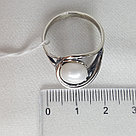 Кольцо из серебра с жемчугом культ. Красная Пресня 2338516 покрыто  родием, фото 4