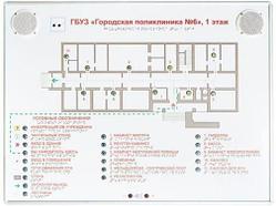 Тактильно-звуковая мнемосхема 920х1220 в комплекте с вертикальной стойкой