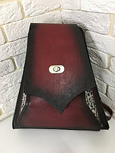 Рюкзак женский Tifanny (ручная работа, натуральная кожа), бордовый с градиентом