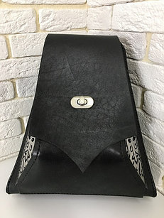 Рюкзак женский Tifanny (ручная работа, натуральная кожа), черный