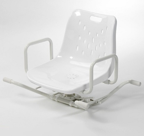 Поворотное сиденье со спинкой для ванны Kamille LY-200-793