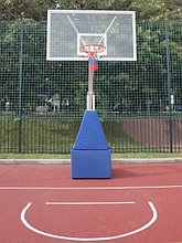 Стойка баскетбольная  мобильная складная с гидравлическим механизмом, игровая,  вынос 3,25 м