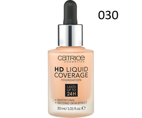 Жидкая тональная основа для лица Catrice HD Liquid Coverage Foundation, 030 Sand Beige