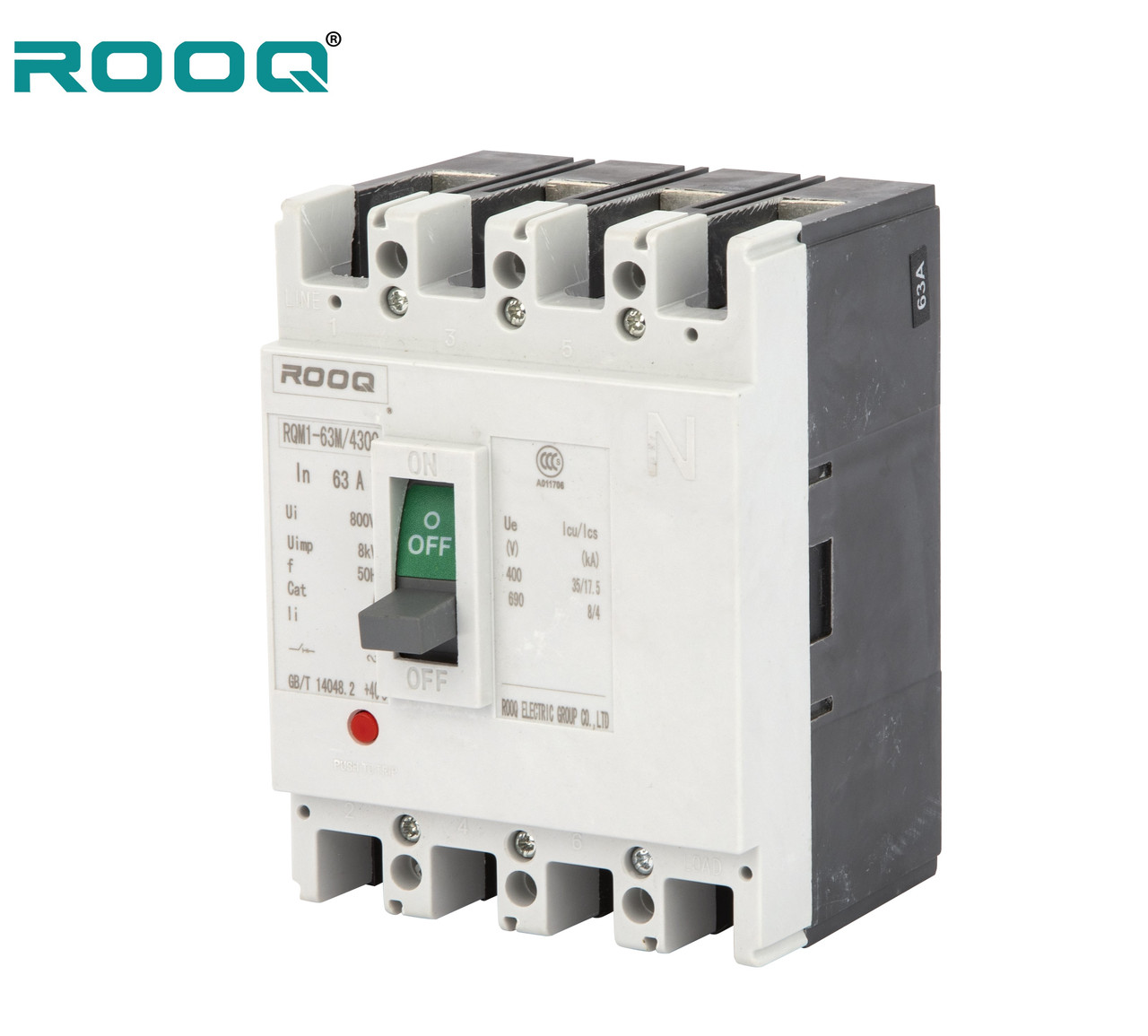 Автоматический выключатель в литом корпусе RQM1-630L/3300 630A. MCCB.4P.630A.400V - фото 3 - id-p99058054