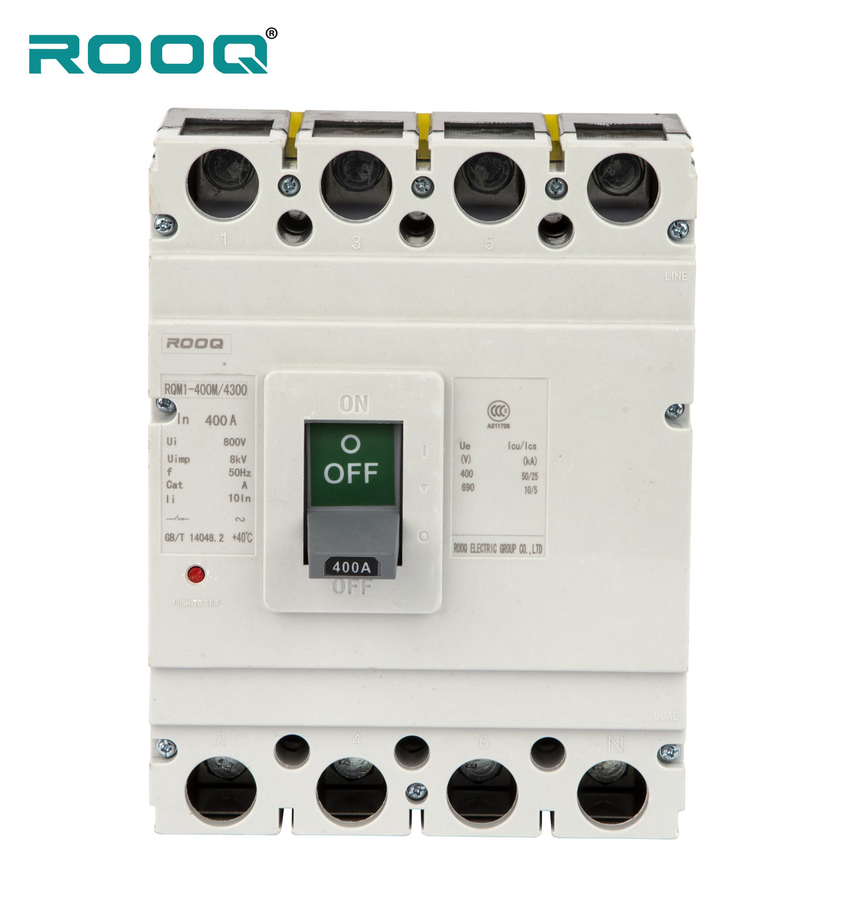 Автоматический выключатель в литом корпусе RQM1-630L/3300 630A. MCCB.4P.630A.400V - фото 5 - id-p99058054