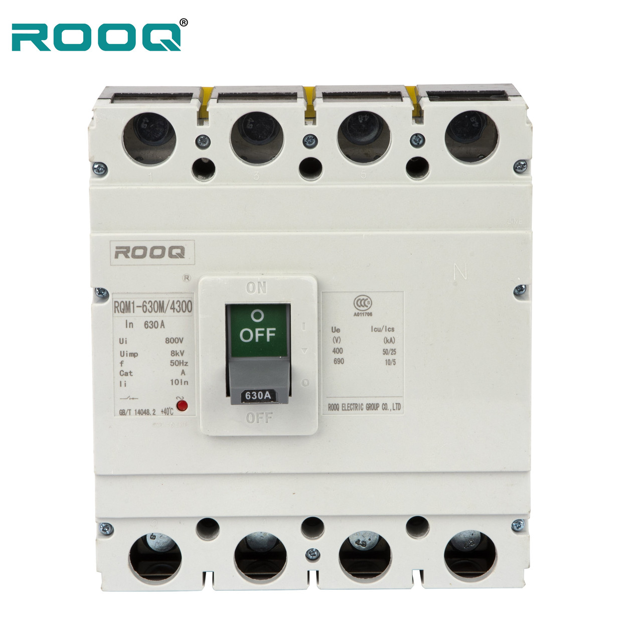 Автоматический выключатель в литом корпусе RQM1-630L/3300 630A. MCCB.4P.630A.400V - фото 6 - id-p99058054