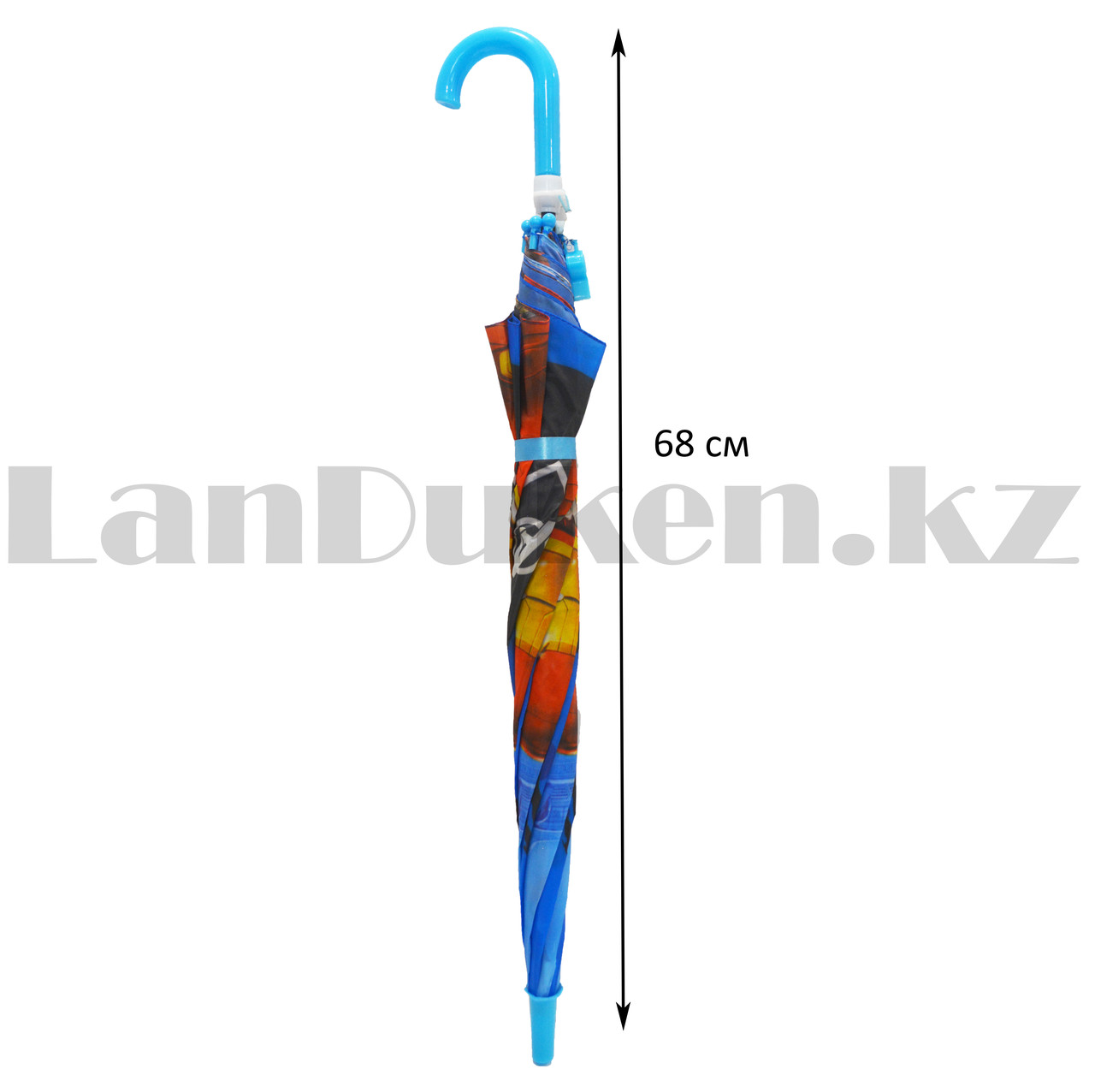 Зонт детский Железный человек трость 68 сантиметров синий - фото 3 - id-p99104239