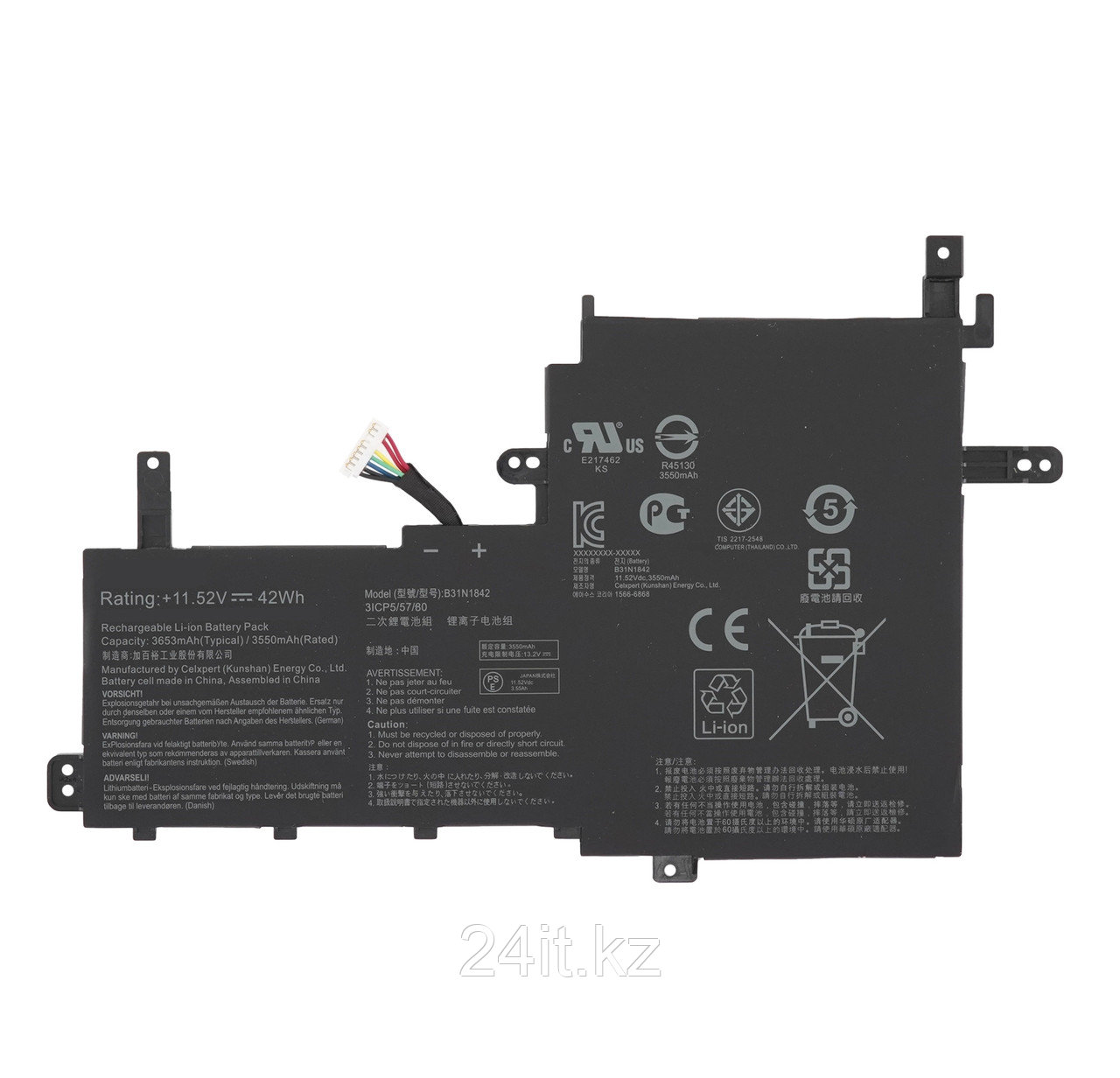 Аккумулятор B31N1842 для ноутбука Asus 11.52V 42Wh / 3700mAh