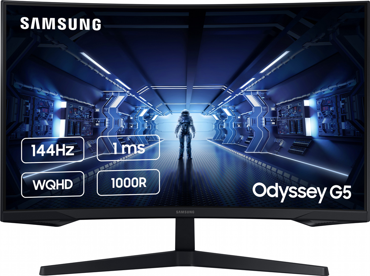 Игровой монитор 32" SAMSUNG Odyssey G5 C32G54TQWI VA 2560x1440 144GHz 1мс 1000R 250 кд/м2 1 HDMI DP LC32G54TQW