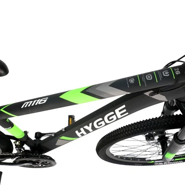 Горный велосипед HYGGE М116, 26*15, черно-зеленый - фото 3 - id-p99105851