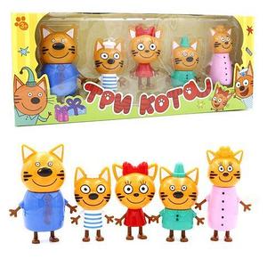 Набор фигурок-героев мультфильма «Три Кота: счастливая семья» (5 персонажей)