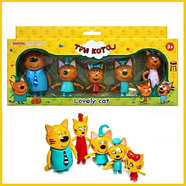 Набор фигурок-героев мультфильма «Три Кота: счастливая семья» (5 персонажей), фото 3