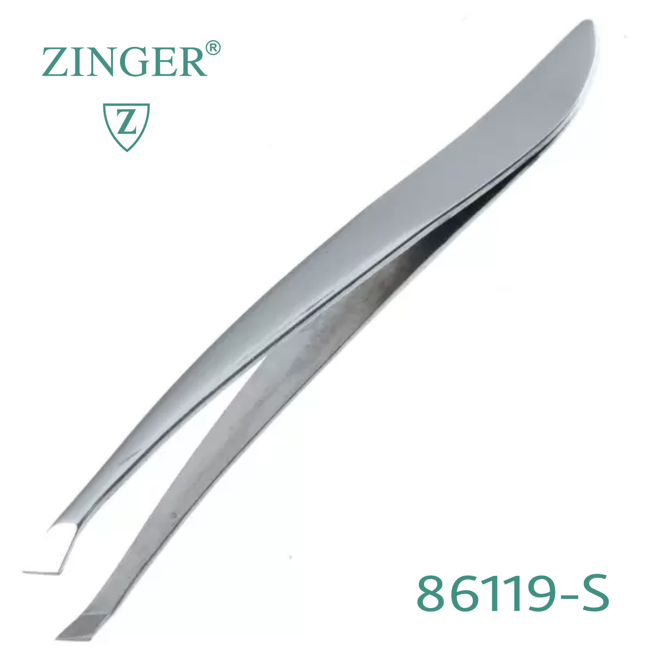 Пинцет для бровей Zinger скошенный