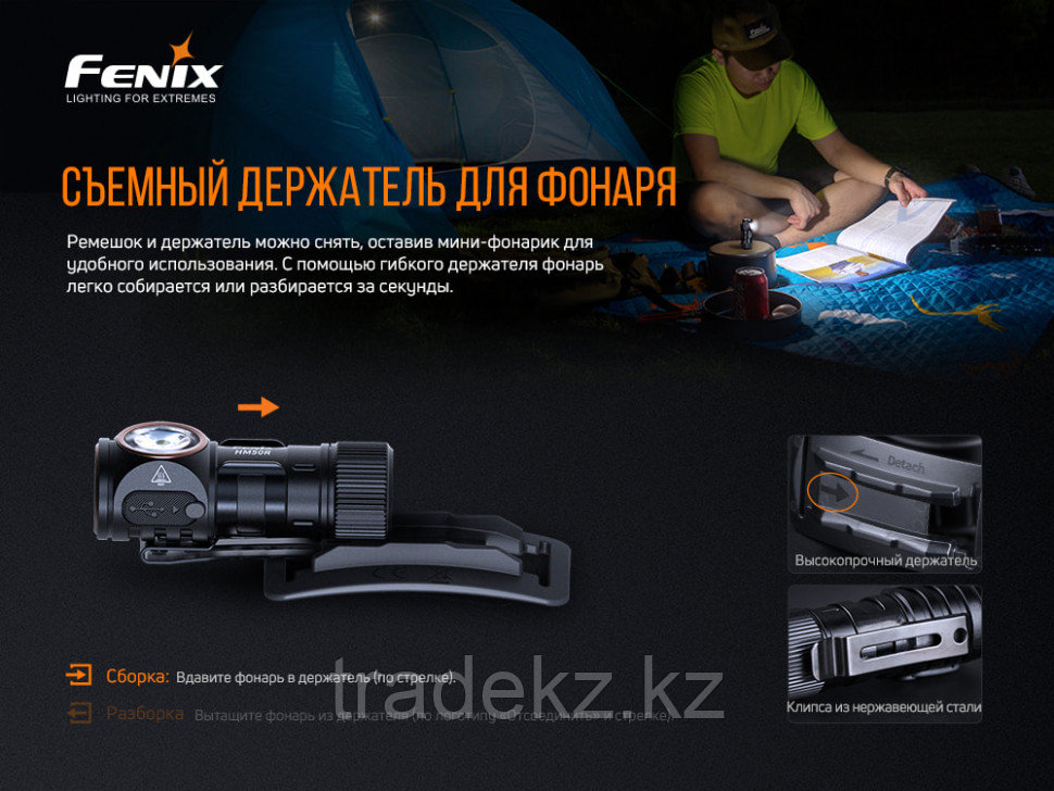 Фонарь налобный Fenix HM50R V2.0 USB зарядка - фото 5 - id-p99113367