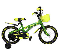 Велосипед ToYou зелено-желтый оригинал детский с холостым ходом,16 размер (530-16)