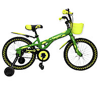 Велосипед ToYou зелено-желтый оригинал детский с холостым ходом,18 размер (530-18)