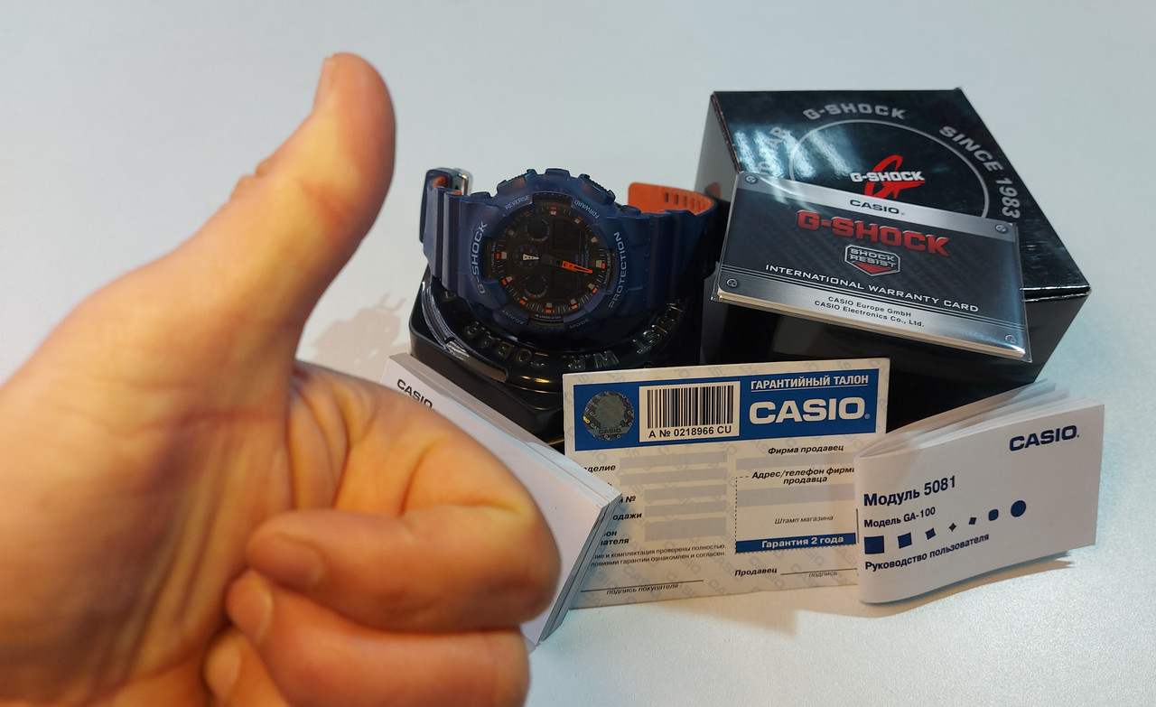 Часы Casio GA-100B-7A. G-Shock. Оригинал 100%. Kaspi RED. Рассрочка - фото 3 - id-p99113576