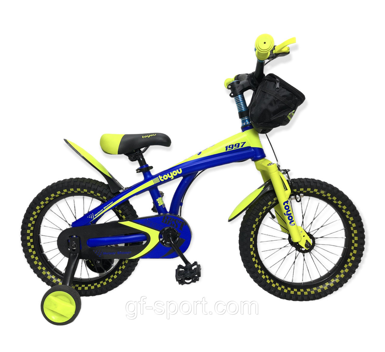 Велосипед ToYou синий оригинал детский с холостым ходом 16 размер (531-16)