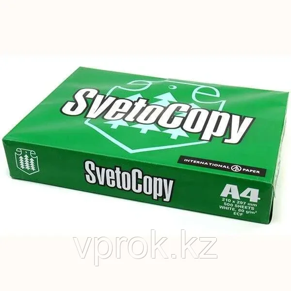 Бумага SvetoCopy, А4, 80 гр/м2, 500 листов в пачке - фото 1 - id-p99113779