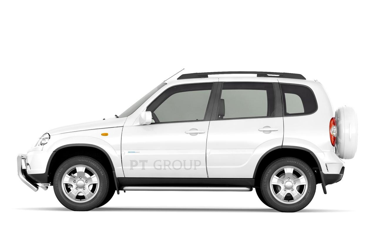 Защита порогов с алюм. площадкой Ø51мм (НПС) CHEVROLET Niva 2009-2020/ LADA Niva 2020-/ LADA Niva Travel 2021- - фото 2 - id-p99115437