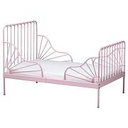 Кровать каркас раздв МИННЕН светло-розовый 80x200 см ИКЕА, IKEA