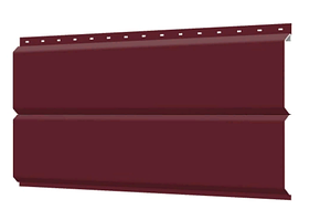 Металлосайдинг ЭКОНОМ 0,40 мм 240 мм Красный RAL 3005 глянец  Europanel