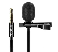 Проводной петличный микрофон HOCO DI02, черный 2метра