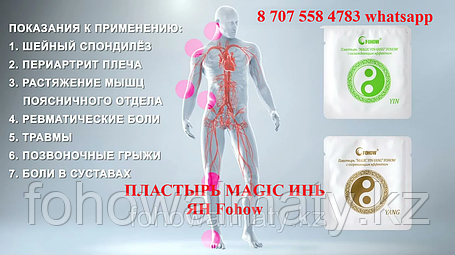 Пластырь MAGIC ИНЬ ЯН Fohow шейный спондилез, ревматические боли, позвоночные грыжи, травмы, боли в суставах, фото 2