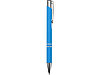 Ручка металлическая шариковая Legend Gum софт-тач, голубой, фото 3