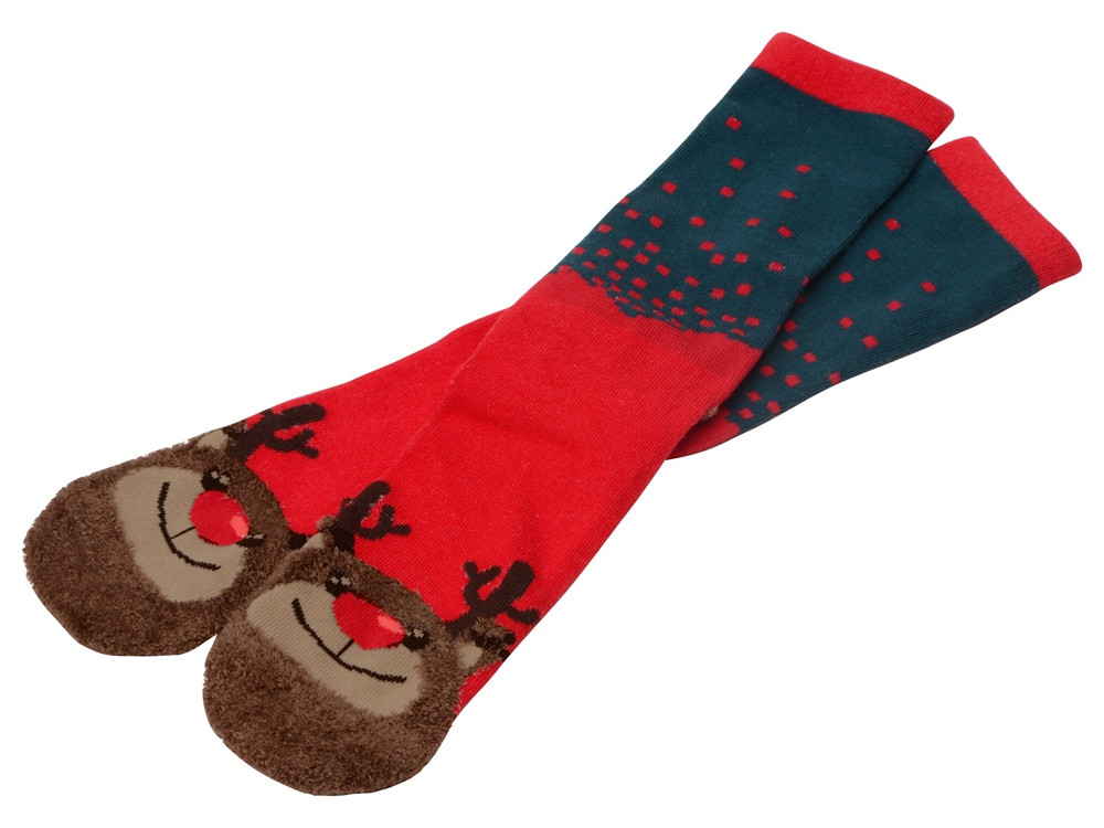 Набор носков с рождественской символикой в мешке мужские, 2 пары, красный - фото 4 - id-p99141541