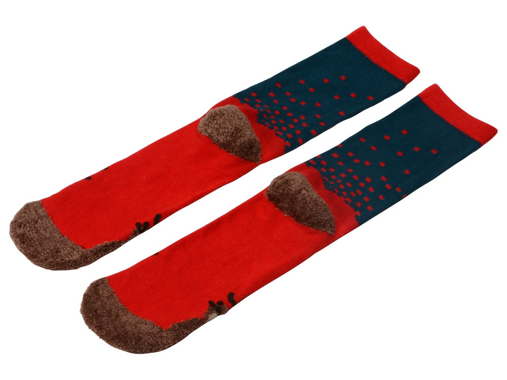 Набор носков с рождественской символикой в мешке мужские, 2 пары, красный - фото 5 - id-p99141541