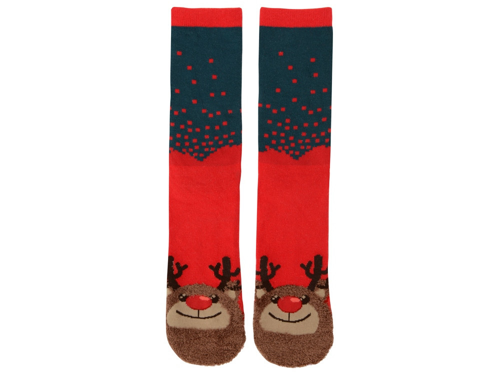 Набор носков с рождественской символикой в мешке мужские, 2 пары, красный - фото 7 - id-p99141541