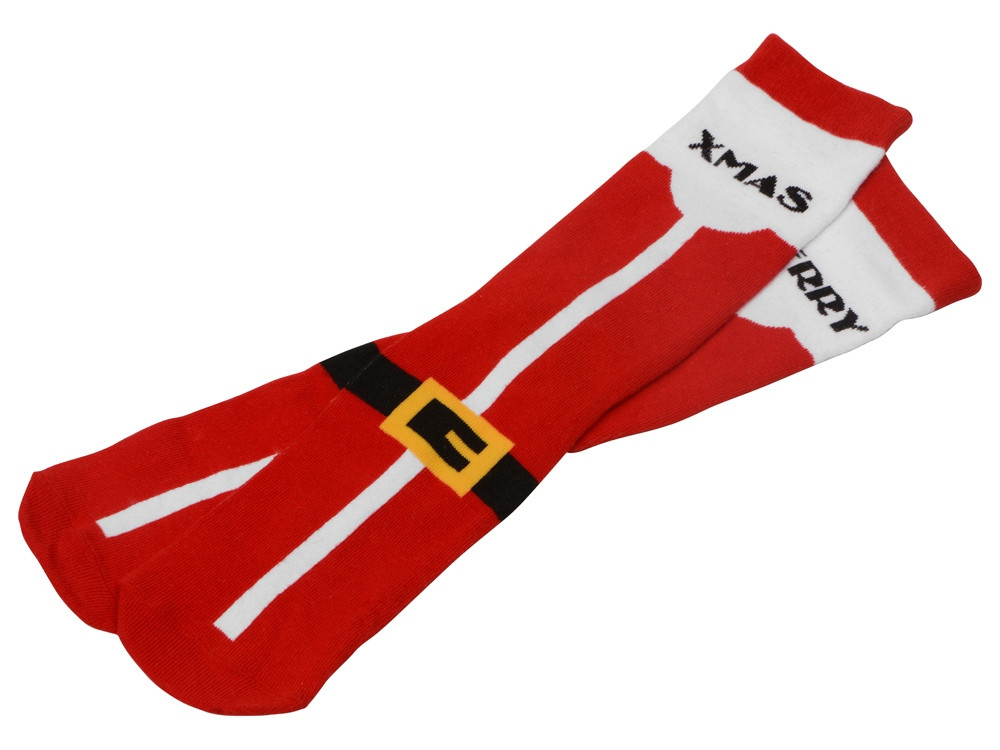 Набор носков с рождественской символикой в мешке мужские, 2 пары, красный - фото 10 - id-p99141541