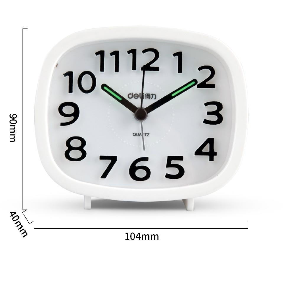 Часы-будильник металл. Deli 8800 белые - фото 1 - id-p99103565