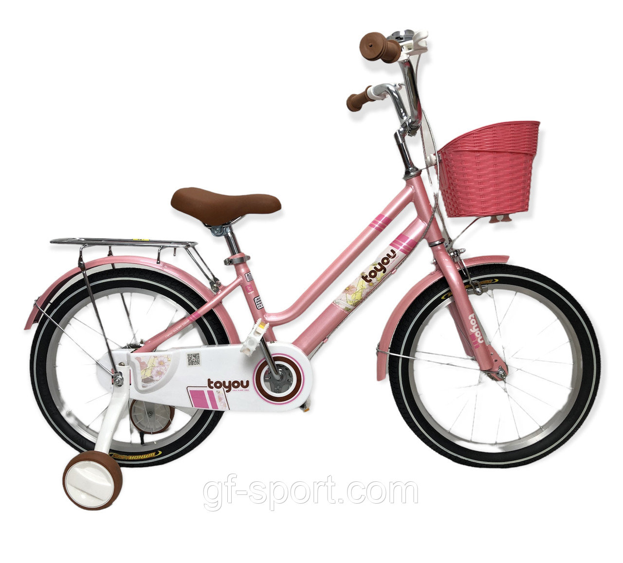 Велосипед ToYou розовый оригинал детский с холостым ходом 18 размер (533-18)
