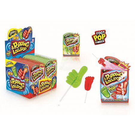 Johny Bee Леденец Пятка и Рука + кислый порошок Foot POP Finger 13 гр /36шт-упак/ США