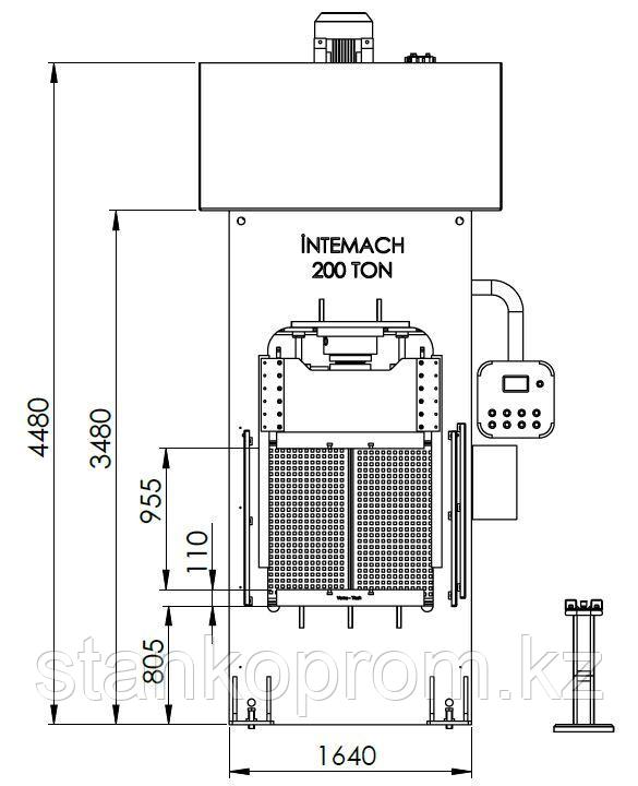 Гидравлический пресс INTEMACH 200 тонн - фото 3 - id-p99149110