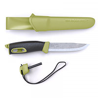 Нож MORAKNIV COMPANION SPARK GREEN (паракорд + огниво в комплекте)