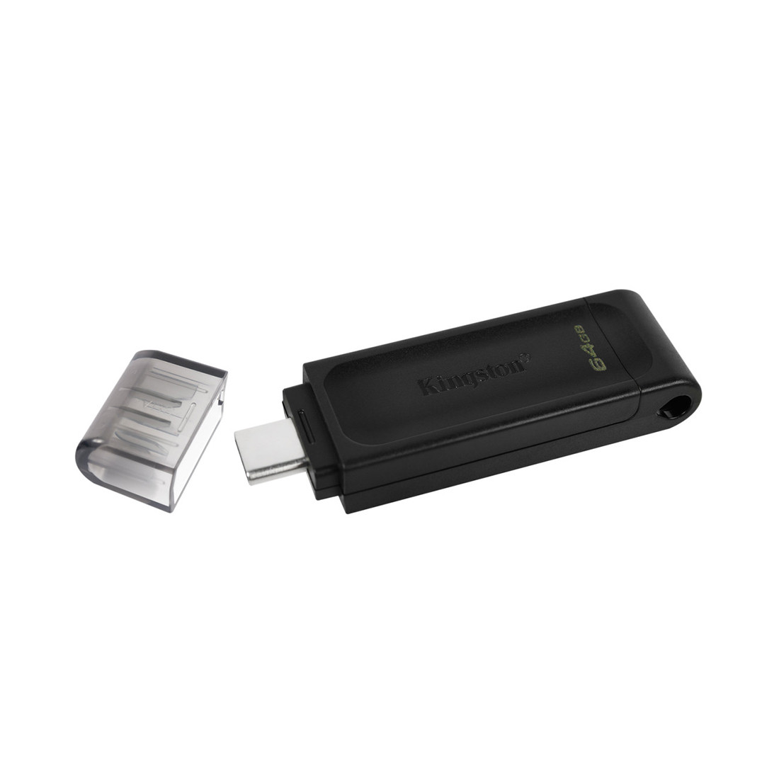 USB-накопитель Kingston DT70/64GB 64GB Type-C Чёрный - фото 1 - id-p84046299
