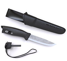 Нож MORAKNIV COMPANION SPARK BLACK (паракорд + огниво в комплекте)