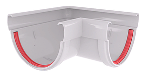 Угол желоба 90° 135 мм Белый Grand Line